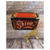 Shoe Shine Box with Shoe Stand