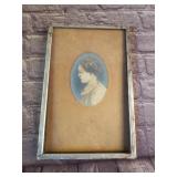 Framed Antique Tin Type Photo