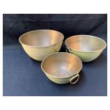 3 Painted Cooper Bowls