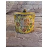 Small Vintage Tin With Roses