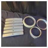 Vintage Car Parts, Light rings and trim pieces