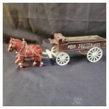 Cast Iron Horse and Carriage