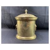 Solid Brass Oval Shaped Canister with lid