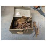 Metal Box with Vintage tools included