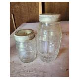 Vintage presto barrel jar with lids