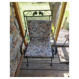 Wrought iron  patio set, 2 chairs 22W x 38T x