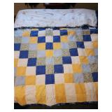 Handmade quilt reversible blanket 66x60