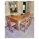 Bar counter  67W x36T x78 deep with chairs 18 W x