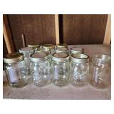 Assorted canning jars, Mason, Kerr, ball