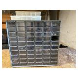 Bolt Bin with contents - screws, nails, zip ties,