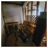 Saw horses, and scrap wood