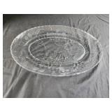 17.5x13.5 large leaves and fruit glass platter