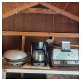Wok, Coffee Maker, and Toaster oven