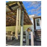 2 winchimes and birdhouse