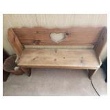 Country wooden bench 42W x 32T x12 deep