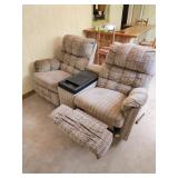 Reclining 2 seater couch 74" wide x 36 tall x 34