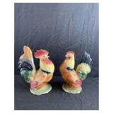 Rooster and Hen Pottery