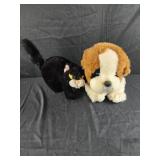 Stuffed dog and cat