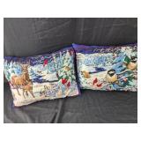 2 Christmas pillows 15x 10