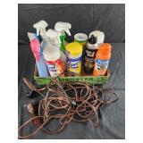 Cleaning supplies and cords