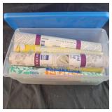 Shoebox plastic container with vinyl shelf liner