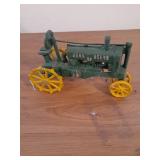 Vintage metal John Deere tractor collectible 11 x
