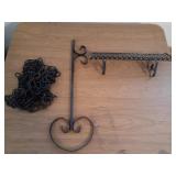 Wrought iron chains 6 36 long , shelf and post