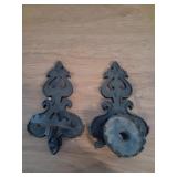 Wrought iron wall candle holders set of 2 10.5 x