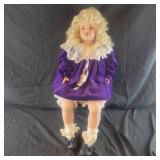 Sitting Porcelain Doll with Chair- "Tom Sawyer"