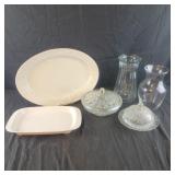 Platters, Vases, Candy and Butter dish