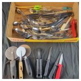 Kitchen Utensils- mostly flatware, some serving