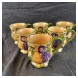 Home Trends "Grape and Pear" 6pc Mug set