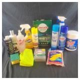 Group of Cleaning Products and supplies, Glass