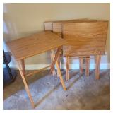 4 Folding TV Trays 19"Wx24.5"Tx14.5"D
