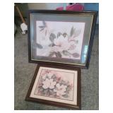 Magnolia framed art 13 x 15.5 18 x 22.5