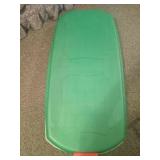 Tote with lid with Christmas lights, Christmas