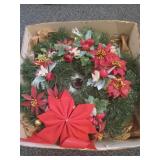 Christmas tree stand inside a wreath. Small piece