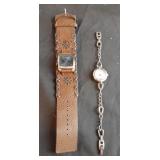 Misc ladies watches. 1 with a leather band and