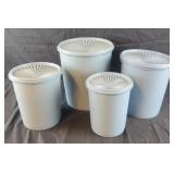 4pc Blue Tupperware Cannister Set