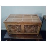 Woven box 28.5 x 16 x  15. A few of the strings r