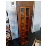 Wood curio cabinet 12 x 52 x 8.5