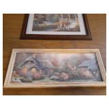 Framed artwork T.C. Chiu  17 x 7.5 and 16 x 13.5