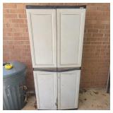 Plastic Keter Storage Cabinet 26.5"Wx59.5"Tx17.5"D