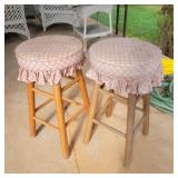 2 Stools 12.5"Wx24.5"T