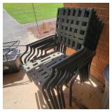 6 Patio Chairs 23.5"Wx37"Tx24"D