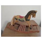 Vintage home decor rocking horse 15" x 23" x 7"