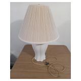 Porcelain table lamp 25" tall x 18" across with