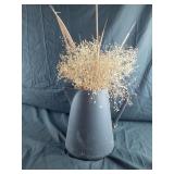 Metal flowering pot 10.5 x 10.5 with dried