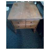 Wood side table with drawer 28 x 21 x 20