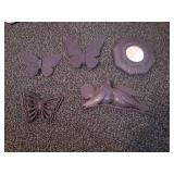 Purple plastic wall decor